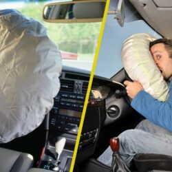 How do airbags deploy during collisions?