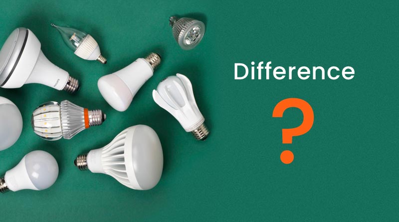 The Difference Between Incandescent, CFL, and LED bulbs.